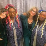 Gina Gershon Instagram - The Sisters with the Sistas!!!! @sistastrings killed it last night ( as they always do) at The Gershwin Award Library of Song last night , honoring @eltonjohn ad @bernietaupinofficial Taupin for Popular song writing- Love being with @sistastrings and @tracygershon who is having a blast working with these 2 brilliant musicians, singers and good time gals…. And best of all we were all twinning with our sibling!! My favorite thing!!!