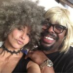Gina Gershon Instagram - Out of Many many years of friendship and photos , this one is still my favorite!! So heres a favorite to one of my Favorites! Happy Birthday Christian!!! You light uo every room and stage with your big big Heart and Soul!! Love You Big time!! And here’s to the Gemini 3! Lauries bday coming up next! 🩷🩷🥳🎂🥂🎩 @chrmcbride #happybirthday birthday #gemini #geminiseason♊️