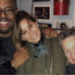 Gina Gershon Instagram - Out of Many many years of friendship and photos , this one is still my favorite!! So heres a favorite to one of my Favorites! Happy Birthday Christian!!! You light uo every room and stage with your big big Heart and Soul!! Love You Big time!! And here’s to the Gemini 3! Lauries bday coming up next! 🩷🩷🥳🎂🥂🎩 @chrmcbride #happybirthday birthday #gemini #geminiseason♊️
