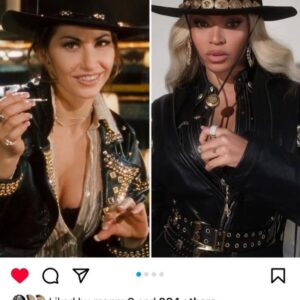 Gina Gershon Instagram - Me and Bey twinning again . #versace #repost @ryinskott @beyonce
