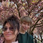 Gina Gershon Instagram - Cherry blossoms, friends and Godkids. #sunday