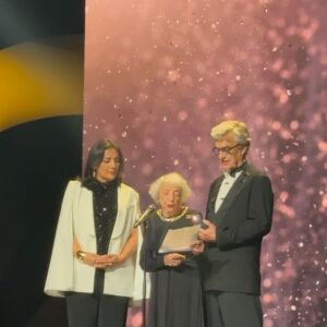 Gina Stiebitz Instagram - What a night! Thank you for having me once again @filmpreis & congratulations to all the winners 🌹