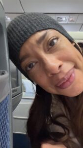 Gina Torres Instagram - Como decia mi mama, “Le vale un comino” Lol…This is all good. I’m so proud of her in so many ways. Unlike a lot of parents that walked onto this plane, I slept and got some work done. So why does it hurt so much???? 🥹😫😭 #laughingandcrying #hardtoletgo #motherdaughtertime sort of. #OnlyLoveIsReal ❤️