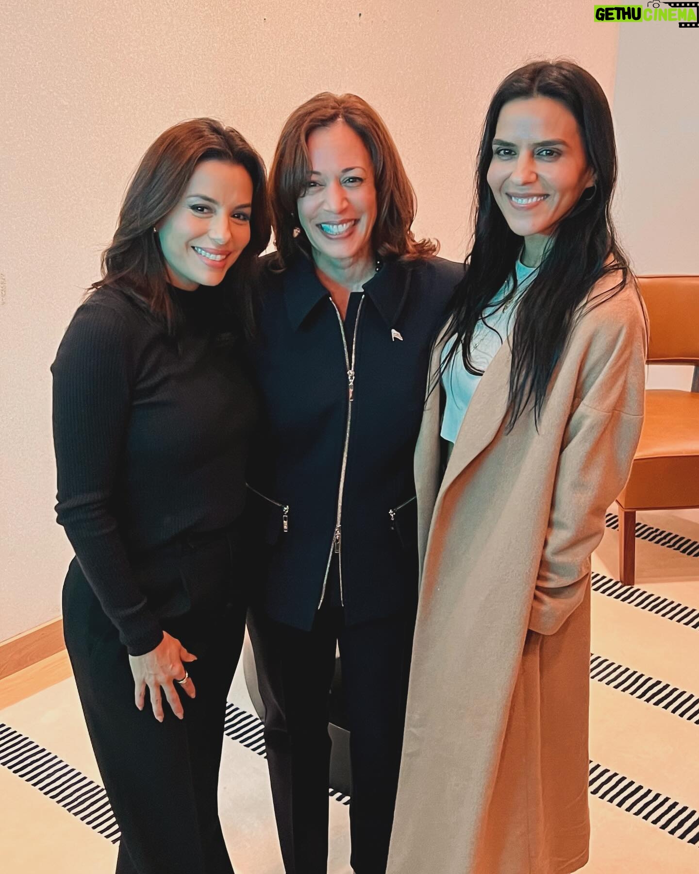 Gina Torres - 22.4K Likes - Last week I had the honor of attending a wonderful evening with Madame Vice President Kamala Harris, hosted by the glorious @evalongoria ✨ Thank you @vp for being so generous with your time and not shying away from the hard questions about our country that we love.