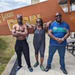 Gina Yashere Instagram - The 3 Musketeers hit Costa Rica! I like to take my brothers places 😂 He doesn't show it, but Dele is ecstatic in this pic 😂 Just straining from clenching his muscles 😂