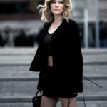 Giulia Elettra Gorietti Instagram – Love🖤 
.
.
.
.
.
.
.
#giuliaelettrago #mfw24 #ermannoscervino #street #milano