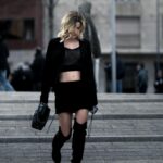 Giulia Elettra Gorietti Instagram – Love🖤 
.
.
.
.
.
.
.
#giuliaelettrago #mfw24 #ermannoscervino #street #milano