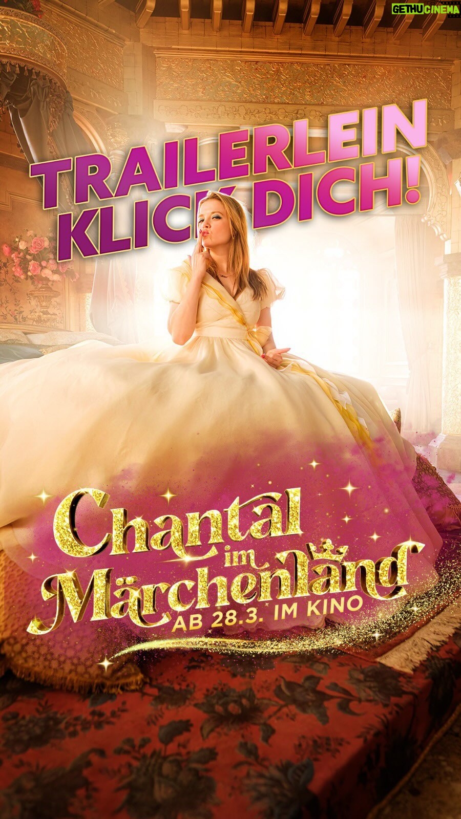 Gizem Emre Instagram - Es war einmal…DER TRAILER! ✨ Diese Prinzessin lässt sich nicht wachfi💥🛏️! Happy Frauentag, Bitches! Chanti und Zeynep freuen sich ab 28.3. auf euch im Kinoooo. 👸🏼🩷👸🏻