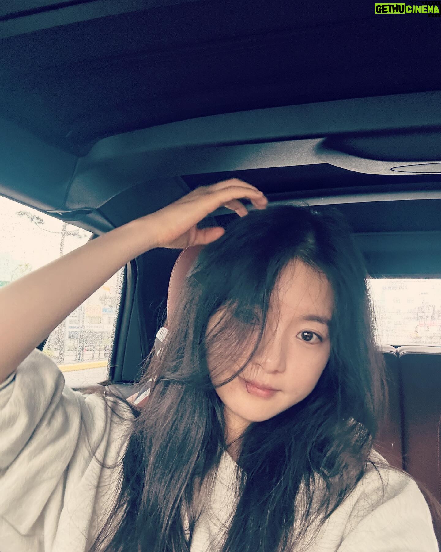 Go Bo-gyeol Instagram - 봄비가 내리는 날 📸🌺 곱슬머리😛 a spring rainy day