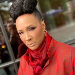 Golda Rosheuvel Instagram - National Museum of African American History and Culture. @smithsonian Wearing : @alietteny Shoes: @kalda_shoes Jewellery: @dinosaur_designs Style: @georgmedley Hair: @dionnesmithhair Makeup: @kennethsohmakeup