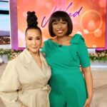 Golda Rosheuvel Instagram - Had the best time chatting with @iamjhud. @jenniferhudsonshow My hart was full to the brim, topped up by a beautiful surprise message from @shondarhimes ❤️ Big love to both these sensational women. Thank you. Coat @palmerharding Shoes @rejinapyo Earrings @korblossom The Team @theledecompany @jasonrembert @dionnesmithhair @makeupbyejgregory