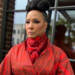 Golda Rosheuvel Instagram - National Museum of African American History and Culture. @smithsonian Wearing : @alietteny Shoes: @kalda_shoes Jewellery: @dinosaur_designs Style: @georgmedley Hair: @dionnesmithhair Makeup: @kennethsohmakeup