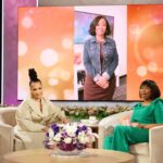 Golda Rosheuvel Instagram - Had the best time chatting with @iamjhud. @jenniferhudsonshow My hart was full to the brim, topped up by a beautiful surprise message from @shondarhimes ❤️ Big love to both these sensational women. Thank you. Coat @palmerharding Shoes @rejinapyo Earrings @korblossom The Team @theledecompany @jasonrembert @dionnesmithhair @makeupbyejgregory