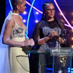 Golda Rosheuvel Instagram - BAFTA Television Awards. Presented Drama Series With the fabulous @cushjumbohere Wearing: @carolinaherrera Custom Dress. @manoloblahnik Shoes @bulgari Jewellery Stylist: @jasonrembert Hair: @dionnesmithhair Makeup: @kennethsohmakeup