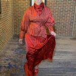Golda Rosheuvel Instagram - National Museum of African American History and Culture. @smithsonian Wearing : @alietteny Shoes: @kalda_shoes Jewellery: @dinosaur_designs Style: @georgmedley Hair: @dionnesmithhair Makeup: @kennethsohmakeup