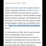 Grace Gianoukas Instagram - Obrigada Daniel Ortiz, @fredmayrink @danielrangel @thiagomartins @cristinapereiraatriz @_anahikari @daphnebozaski @ana_carbatti @crisvianna @arletesallesoficial @raphaellogam @sabrimsmoreira @kelfurman, a todos os meus colegas de elenco, direção e equipe. A Leda é resultado não só do meu trabalho de atriz, mas do trabalho de muitos profissionais que ajudam a construir a personagem diariamente, autor, colaboradores, diretores, pessoal do figurino, caracterização, cenografia, câmeras, áudio, edição, produção e tantas outras áreas... todos nós estamos dando o nosso melhor pra entregar pra vocês entretenimento, emoção, reflexão, alegria e gargalhadas. Trabalhamos juntos pois #famíliaétudo Matéria completa que saiu na @noticiasdatvoficial #freeleda #tvglobo