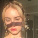 Grace Van Patten Instagram - Trying to hide the fact that my clip on earrings are pinching my lobes like a muthafucka #anythang4theblang