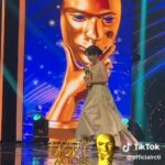 Graciella Abigail Instagram - Haloo, selamat malam 😸😺 . Harap maklum agak belibet karena ini first speech & first trophy banget ambil piala ke panggung 😹😸 . Thank you @imaawards @officialrcti ✨ #IMAA2023 #IMAAwards2023 . Video from akun Tiktok @officialrcti