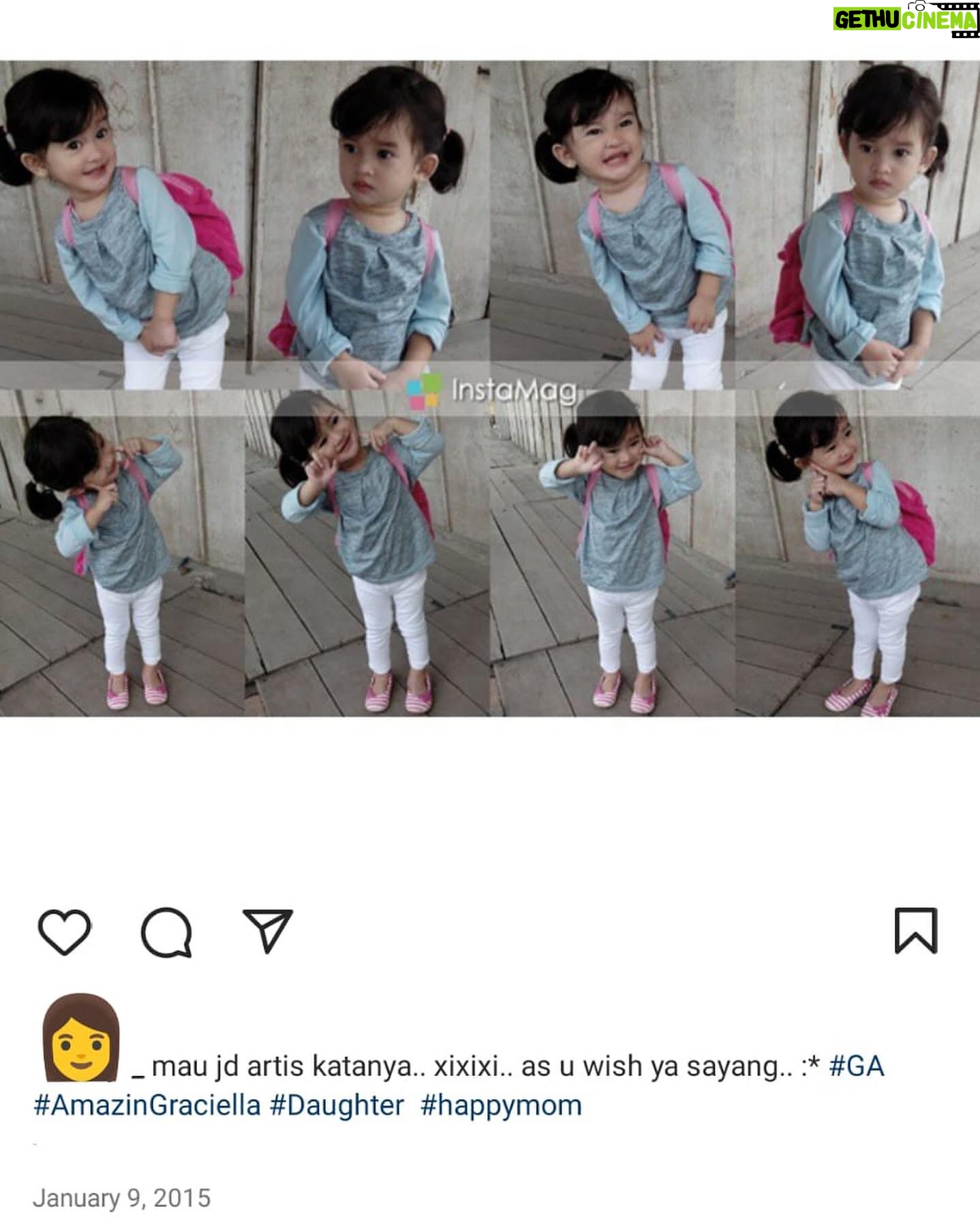 Graciella Abigail Instagram - Ga sengaja liat postingan lama di ig mama nya.. rupanya di Januari 2015 (means umur 2th 1bln) anaknya uda pernah bilang mau jadi artis ๐คญ Dan Puji Tuhan, di tahun 2024 udah dapat beberapa peran untuk ikut meramaikan film-film nasional ๐ . Selamat Hari Film Nasional โจ๐ซ