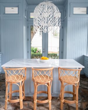 Gray Benko Instagram - We were recently lucky enough to work on one of the most iconic homes in our town, The Elizabeth Arden Home.  The third floor, which was once an attic space, allowed us to make some really fun design choices and I could not have been more pleased with the results!  That blue bunk room with the @mollymahonblockprinting fabric and painted floors has my heart.  Downstairs, in the formal entryway, the home owner really wanted a metallic wallpaper and @wallpaperie was able to create a beautiful custom chinoiserie for us.  And the icing on the cake, as always, was my all time favorite @straydogdesigns coming in hot with the incredible papier-mâché light fixtures.  I hope you were able to catch the episode and enjoyed it as much as we did (house fire and all 😱). 

New episode out tonight on @magnolianetwork !