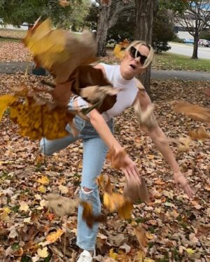 Greer Grammer Instagram - spotted: california girl getting a glimpse of fall 🍂