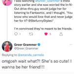 Greer Grammer Instagram - brb starting a fan club for @bystyles dimples 💕 also - swipe to see the 2019 tweet that is quite literally the reason Stephanie & I are friends😂💕🥹 AND THEN stream ‘loot’ on @appletvplus starting June 24th to see her in all her glory!!! (embarrassed but also thankful for being an obnoxious disney adult that listens to fantasmic in my car🙈💁🏼‍♀️)