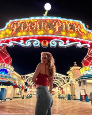 Greer Grammer Instagram - swipe to see wall-e be a FLIRT 🤭💕🪐

I’ve been so overwhelmed with what to share first from my INCREDIBLE week at the Disney Creators Celebration!! Settled on one of my FAVORITE highlights from the trip - the Pixar Pier after hours event! After DCA closed, we got to run around Pixar Pier and meet our favorite Pixar characters and ride our favorite rides (over and over and over again 🙈). 

Thank you to @disneyparks for this incredible, once in a lifetime experience that I will never forget. Seriously still on such a high from this night and this trip. And TRUST there is SO much more where this came from and I cannot WAIT to share it all with you!! #disneycreatorscelebration #hostedbydisney #disneyparks #disneyland #dca #pixarpier #disney