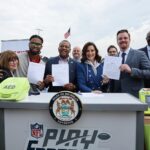 Gretchen Whitmer Instagram - We’re taking action to keep kids safe while playing sports.  Thank you @d.ham3 for being here and using your own experience to advocate for more on-field safety. Your work is driving policy at the national level, and I’m proud that we are doing our part here in Michigan.