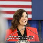 Gretchen Whitmer Instagram - So, sharks, who’s ready to come to Michigan? 🦈
