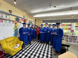 Gretchen Whitmer Instagram - I’ve spoken at quite a few commencements, but this is truly one-of-a-kind. Bela, Makayla, Izzy, Derby, Avery, Christian, Mathew, Katie, and Joseph are a tight-knit class of nine, and I wish you all success as you each take the next step in your journey 🎓