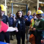 Gretchen Whitmer Instagram - Today, I got to join some of the young builders and shakers who will help us create the future. Watching these students in action as they roll up their sleeves to get the work done is nothing short of inspiring. It’s young people like these who will shape Michigan’s future.