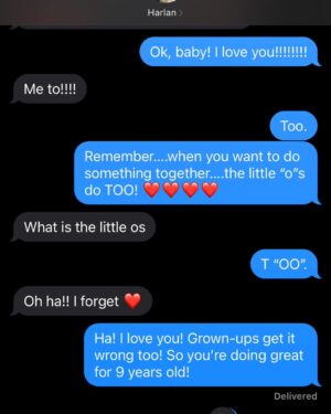 Grey DeLisle Instagram - When I travel, Harlan messages me on the iPad….and it’s so dang cute.