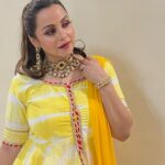 Gurdeep Kohli Instagram - Yellow everyone…. ⭐️🌙🌜🌝⭐️🌞🌻 outfit @lavanyathelabel Jewellery - @shagnaofficial × @mediatribe.in @stylebyriyajn Represented by @silverbell.networks