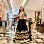 Gurdeep Kohli Instagram - See the lights… spot the red carpet Ditch the gown wear the lehengaaaa. #partyscences #myredcarpetmoment #lovethemehengalehenga Wearing @sonaligarglabel Styled by @twishha_g