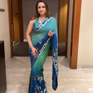 Gurdeep Kohli Instagram - When in doubt just saree it up.....🫶🫶🫶🌈🌈
#gharkishaddi #indianwedding #strikeapose #indianfashiom #lovemysarees #mycollection