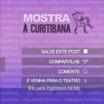 Guta Stresser Instagram - •MOSTRA À CURITIBANA• no @festivaldecuritiba ! De 02 a 07 de abril No miniauditório do Teatro Guaíra Vamos mostrar tudo!!! São 4 espetáculos, sendo um deles uma parceria com Mauro zanatta, e um com exibição digital (ganhador do prêmio gralha azul 2023). Mais uma oficina e um bate-papo Curitibanize-se Vem ver a genteee!!! Vem pra Mostra À Curitibana @ciaacuritibanaportatil Espetáculos: “Os Analfabetos” “As Santas” “Cidades Mortas” “Estória de Muitos Amores” Confira as datas e horários e garanta o seu ingresso! Link para ingressos na bio @ciaacuritibanaportatil Nossa equipe que é um arraso: @aldicelopes @adrianopetermann @andersonfregolente @aninha_decker @braga_antony @be_leleu @casaconsultoria_ @daniloavelledaproducoes @deinvernocomunicacao @diego_avelleda @elisan_jr @mantovaniluz @fluindolibras @gaboleu @giovaniferrarii @guenialemos @gutastresser @heloisagiovenardi @lucastatarin @mauro.zanatta @paulagoja @silviachameck @stellamarissarte @wagfcorrea #arte #cultura #teatro #osanalfabetos #osanalfabetos_apeca #cidadesmortasapeça