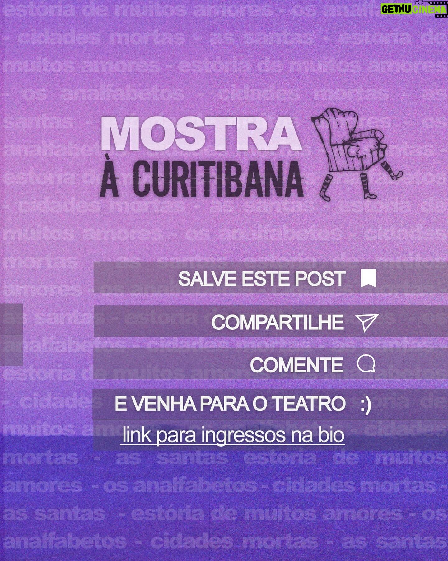 Guta Stresser Instagram - •MOSTRA À CURITIBANA• no @festivaldecuritiba ! De 02 a 07 de abril No miniauditório do Teatro Guaíra Vamos mostrar tudo!!! São 4 espetáculos, sendo um deles uma parceria com Mauro zanatta, e um com exibição digital (ganhador do prêmio gralha azul 2023). Mais uma oficina e um bate-papo Curitibanize-se Vem ver a genteee!!! Vem pra Mostra À Curitibana @ciaacuritibanaportatil Espetáculos: “Os Analfabetos” “As Santas” “Cidades Mortas” “Estória de Muitos Amores” Confira as datas e horários e garanta o seu ingresso! Link para ingressos na bio @ciaacuritibanaportatil Nossa equipe que é um arraso: @aldicelopes @adrianopetermann @andersonfregolente @aninha_decker @braga_antony @be_leleu @casaconsultoria_ @daniloavelledaproducoes @deinvernocomunicacao @diego_avelleda @elisan_jr @mantovaniluz @fluindolibras @gaboleu @giovaniferrarii @guenialemos @gutastresser @heloisagiovenardi @lucastatarin @mauro.zanatta @paulagoja @silviachameck @stellamarissarte @wagfcorrea #arte #cultura #teatro #osanalfabetos #osanalfabetos_apeca #cidadesmortasapeça