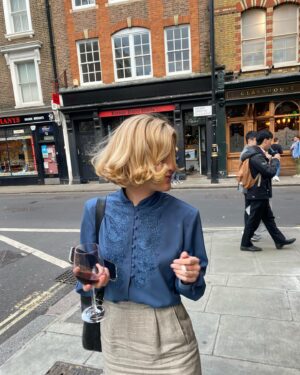 Hadley Robinson Instagram - Deprived of rest and smiling through delightful delirium, I’ll hide behind my hair to hide my face and feign mysterium!