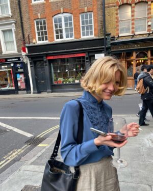 Hadley Robinson Instagram - Deprived of rest and smiling through delightful delirium, I’ll hide behind my hair to hide my face and feign mysterium!