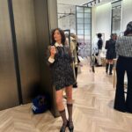 Hailee Keanna Lautenbach Instagram – Take that, SCHOOL SPEECHES! Baby CAN speak!! Never thought in a million years I’d utter this, I always thought it sounded disingenuous but I GET IT NOW – what an HONOR it was to see in my inbox an email from @worldwomanfund x @maxmara inviting me to be a speaker!! Enough about me, coolest most rewarding part was talking and answering questions after with attendees, and seriously one of my biggest pieces of advice to the younger generation is START INVESTING ITS NEVER TOO EARLY. Get a Roth IRA and do the max contribution every year hehehe and also, there’s power in the pause. Take that how you will. And my fellow pretty panel people thanks for being so fricken COOL, positive and welcoming you doctors and writers and real estate agent and photographers you! Xoxo always be nothing but yourself, it’s gotten me this far! 
–

–

–
Stockings, socks and heels, patent leather heels, patent leather mules, collared shirt, max Mara resort, rodeo drive, knee high stockings, see through socks,