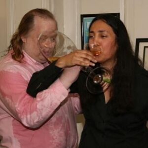 Hailey Gates Instagram - Jonathan Gold and Laurie Ochoa celebrating the day he won his Pulitzer🌸🖤🌸