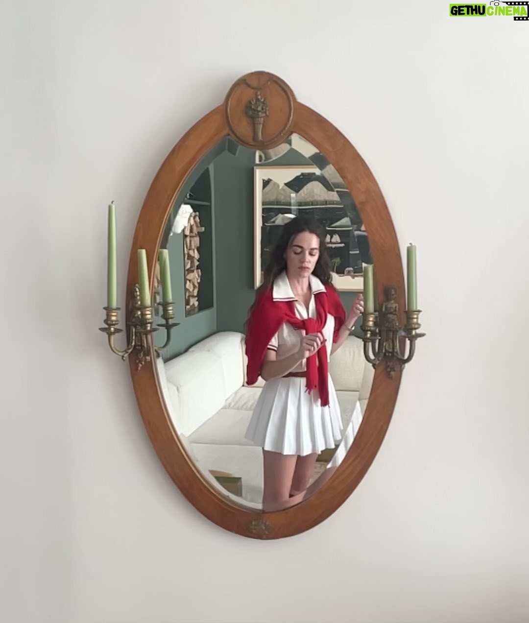 Hailey Gates - 3.3K Likes - Getting really good at that game you’re all obsessed with where balls fly at your nose @miumiu @miumiu @miumiu #ad #ad #ad