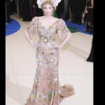Haley Bennett Instagram – In honour of Met Gala “Garden in Time” 
I would like to share a look from years ago 
that perfectly suits this years theme 🌸 Dolce made this custom dress for me styled by mega @highheelprncess
My dear friend and confidant @garrennewyork made the look with this incredible hairstyle and hand made headpiece he piled on top my head, the whole look was kept fresh by the one and only @alice___lane 
I felt like a porcelain goddess. I also drank way too much champagne that night, cried over a boy I once loved who very much hurt me, and then blacked out. 
Luckily I didn’t drown in the bottom of a glass of bubbles. Cue Florence and the Machine. 
I’m not good at these big events. And I was never invited back! 
Can’t wait to see all the fabulous looks that the stars and their stylist dream up. “Garden of Time” is right up my street. I could lay in my meadow, and watch wild flowers dance all day. What a life.