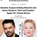 Haley Bennett Instagram - BEYOND EXCITED to join forces with #JasonClarke one of the greatest actors of his generation, #DominicCooper and director #SamHargrave @AppleTV It’s gonna be one hell of a ride, I can tell you that much! “The Last Frontier is Bennett’s first major TV role. Her film credits include Swallow, Widow Clicquot, The Magnificent Seven and Cyrano, and she’ll next be seen in Borderlands. Starring Clarke as US Marshal Frank Remnick, The Last Frontier follows Frank, the lone Marshal in charge of the quiet, rugged barrens of Alaska, whose jurisdiction is turned upside-down when a prison transport plane crashes in the remote wilderness, setting free dozens of violent inmates. Tasked with protecting the town he’s vowed to keep safe, he begins to suspect the crash wasn’t an accident, but the first step of a well-crafted plan with international political implications. Bennett plays Sidney, a CIA Agent who is tasked with working with Frank. Cooper will portray Havlock, a former Navy Seal and fugitive who is being hunted by US Marshals and the CIA” @Deadline