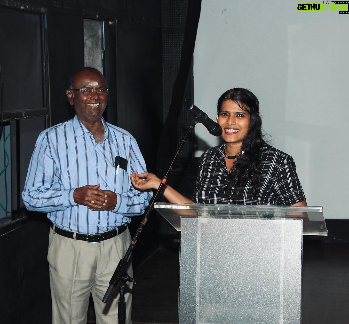 Halitha Shameem - 1.9K Likes - ICAF's screenings in chamber theatre is where I spent most of my time during college years. Always a pleasure to be at ICAF and meet Thangaraj sir. @icaf_chennai