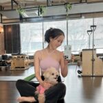 Han Seung-yeon Instagram - #pilates 오랜만에 누비랑-! 어쩌다보니 또 핑크세트 #love #pink