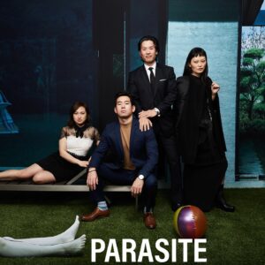 Hana Mae Lee Instagram - WOW WOW WOW!! So incredible, the EPIC, HISTORICAL night last night!! Yayyyy #BongJoonHo @parasitemovie @cjent_usa @neonrated thank you for an amazing night. 💞💞💞 heart you @joanne_baron_ 💓🤗