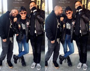 Hana Mae Lee Instagram - 2 of my faves 🥰 @ashtonmichael and @marcosquared friends that always make me laugh and make my life richer. 😘😘😘💓