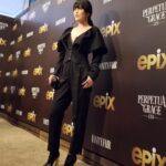 Hana Mae Lee Instagram – Premiere of @perpetualonepix @epix @mgm_studios @vanityfair check us out Sunday June 2 on @epix Can’t wait for you guys to watch this enchanting, addictive series. 🖤 #PerpetualGraceLTD My Premiere outfit styled by: @maikeeb_kills 😘😘 tap for credits