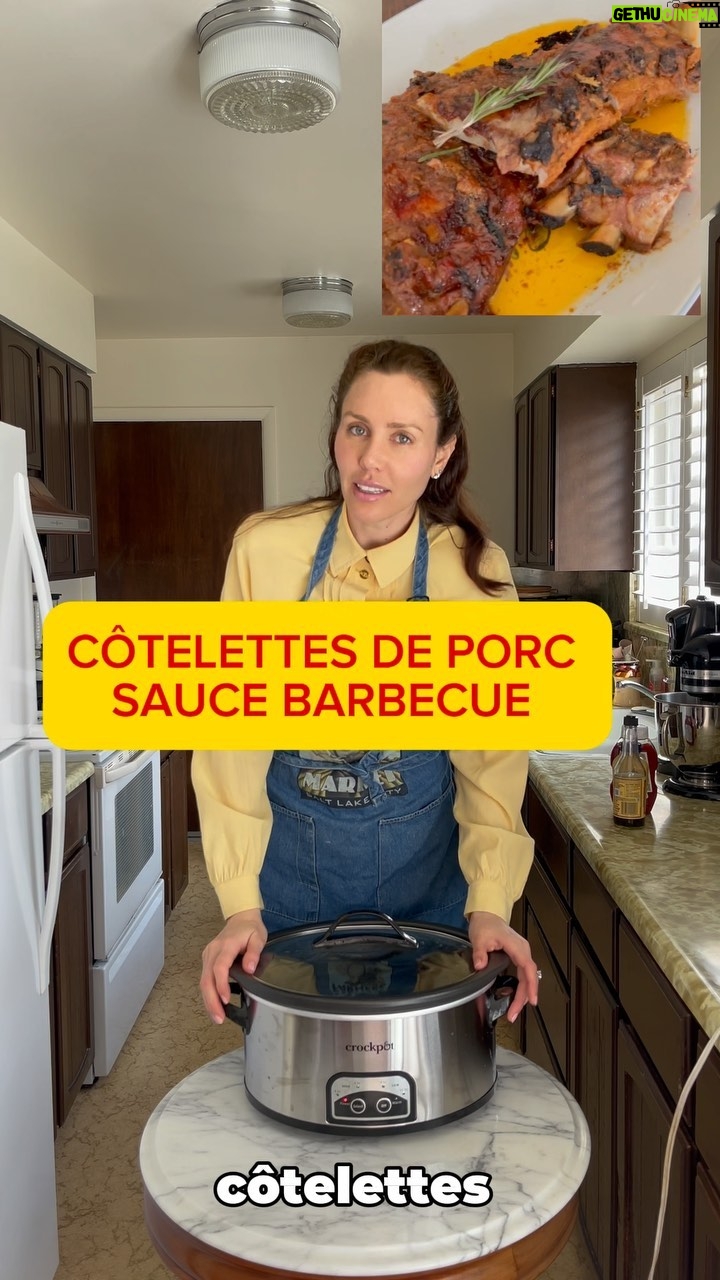 Haneia Maurer Instagram - Côtelettes de porc, possible faire à l’agneau ou bœuf. Sauce barbecue! Sauce Ketchup Moutarde Sauce Worcestershire Poivre sel Ail en poudre Paprika Romarin Cuire 3h au crockpot Bon app’ and enjoy life 😋